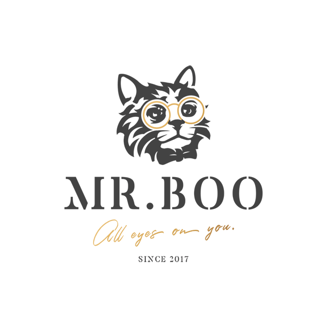Logo Mr. Boo, optiekzaak te Brasschaat.